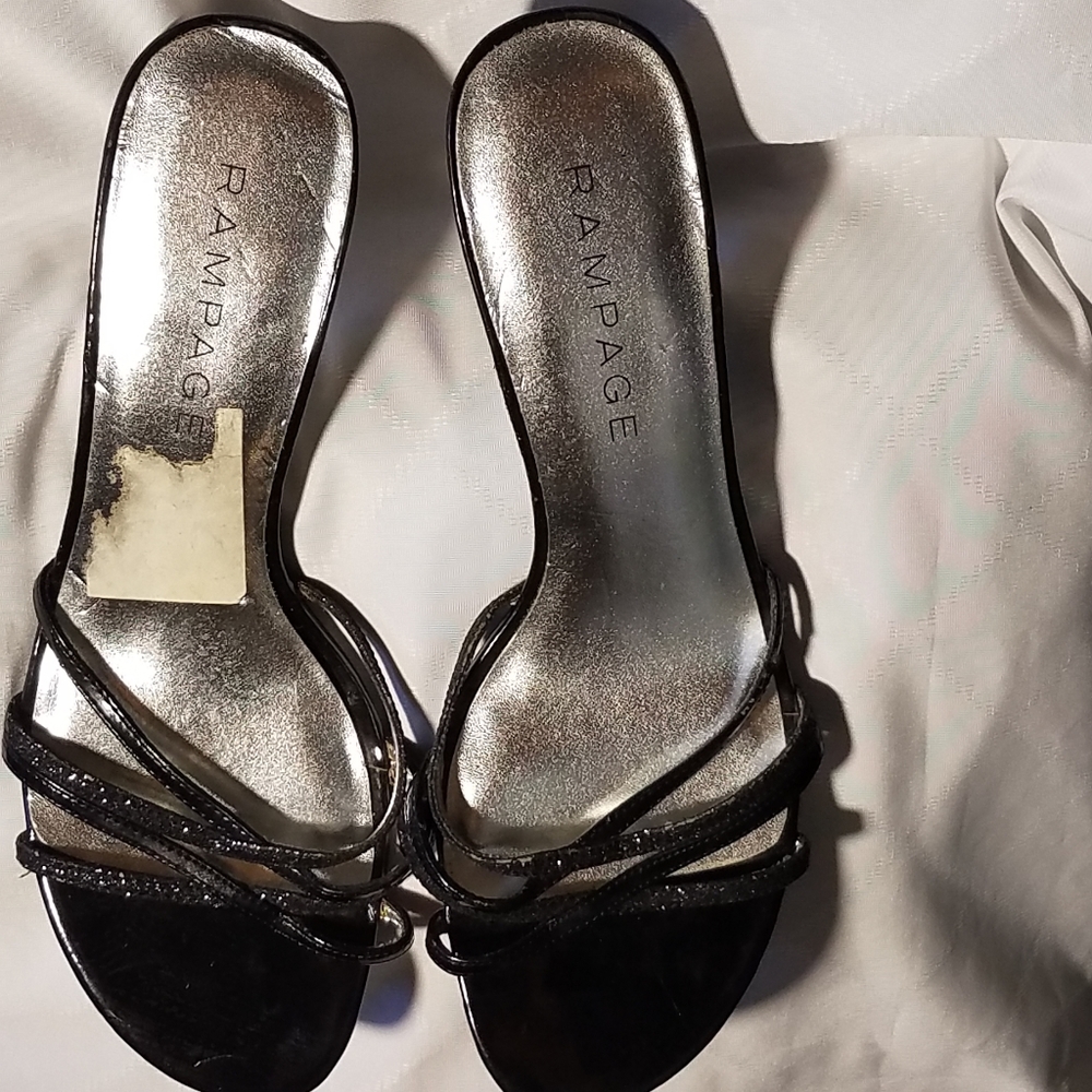 Rampage  Black Slip-on Heels 10